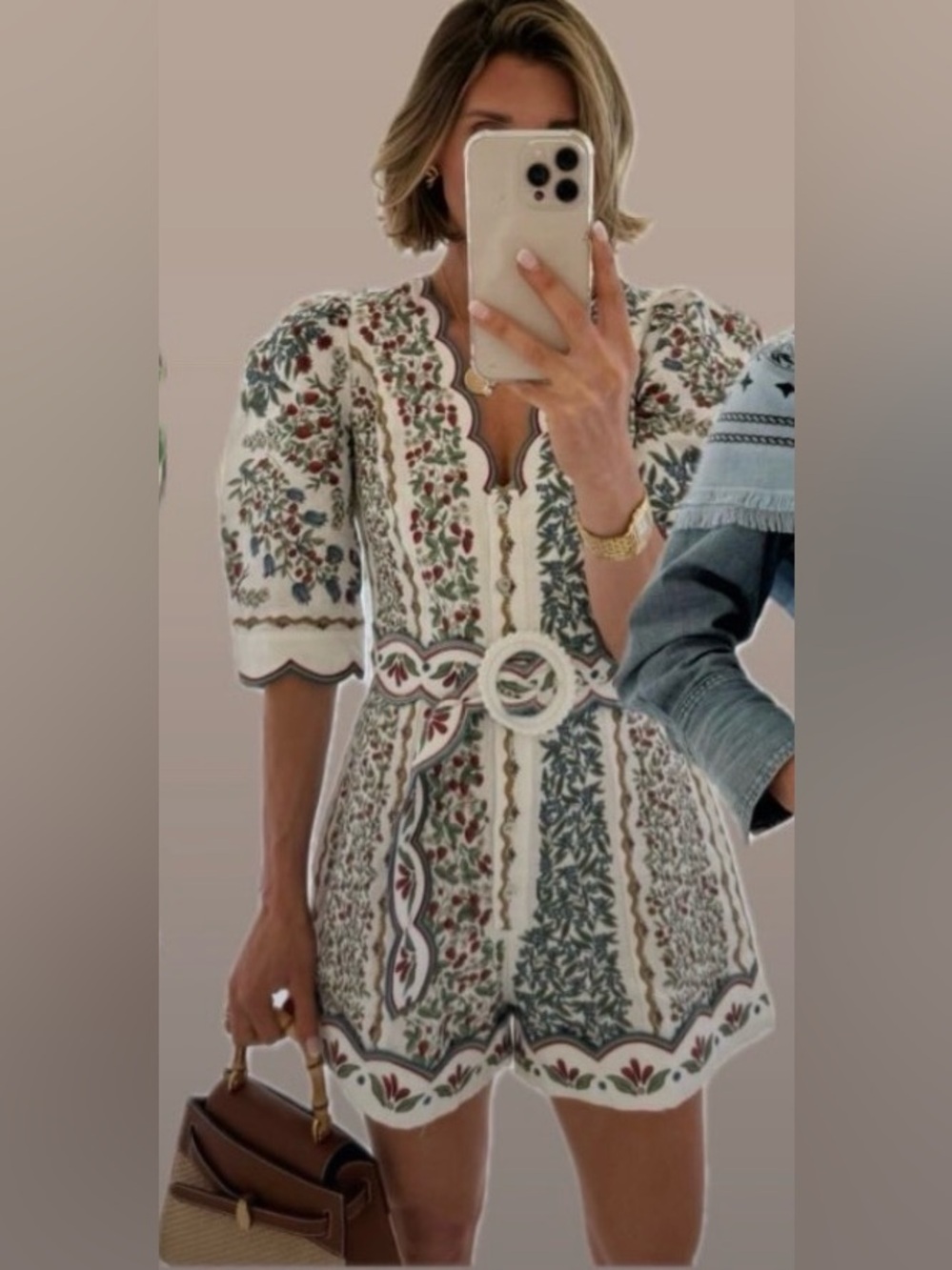 Fruit Beauty Off-White Romper